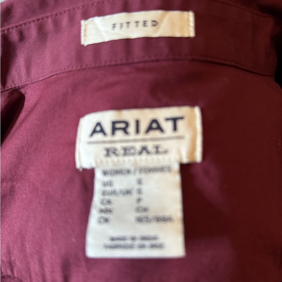 Ariat Deep Plum Long-Sleeve Button-Up Shirt - Picture 6 of 6